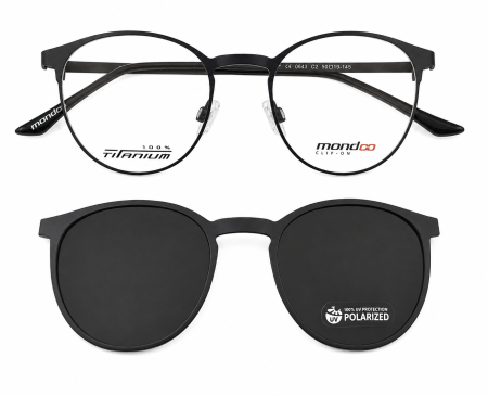 Rame Ochelari Vedere - Rame Titan  Mondoo 0643 C2  cu ClipOn polarizat Rame Ochelari de Vedere
