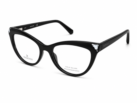 Dama - Swarovski SK5276 001 Ochelari de Vedere Femei Cat Eye Negri 54-16-140
