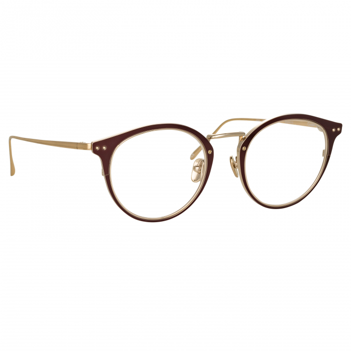 Linda Farrow Cooper Oval In Brown And Light Gold [2]