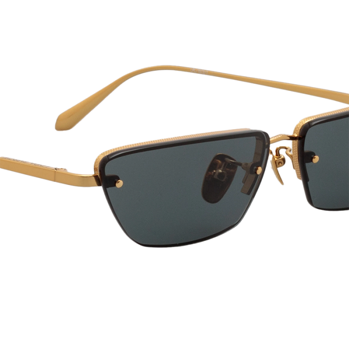 Linda Farrow LFL1513 C1 Cleo 22K gold and Grey [5]