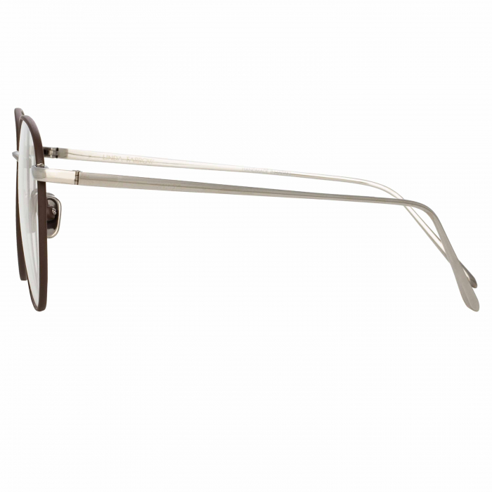 Linda Farrow Raif Square White Gold & Brown [4]