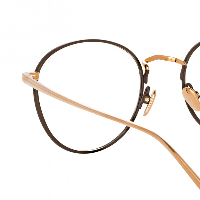 Linda Farrow Harrison Rose Gold and Brown [3]