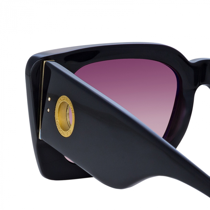 Linda Farrow Nieve Black and Fuchsia [3]