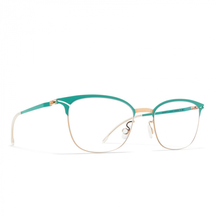 Mykita Hollis 573 Champagne Gold Jade Green [2]