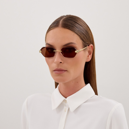 Femei - CT0636S 002 Panthere de Cartier Sunglasses