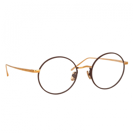 Ochelari de vedere - Linda Farrow Adams in Brown and Rose Gold