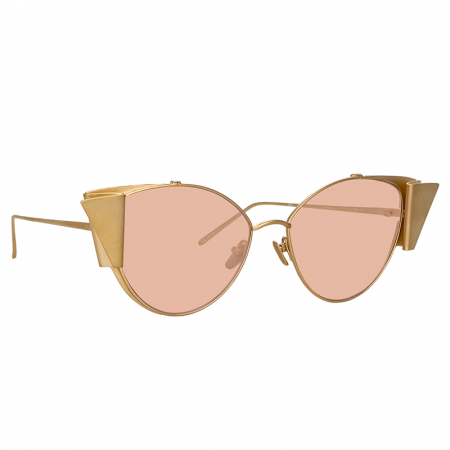 Linda Farrow Carrie Cat Eye In Light Gold [1]