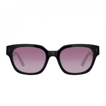 Ultimele trenduri - Linda Farrow Deni D-Frame in Black and Plum