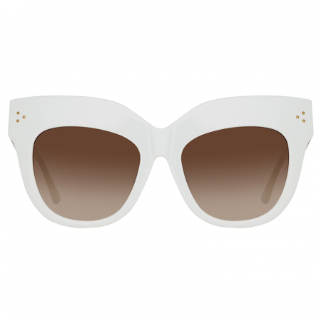 Ultimele trenduri - Linda Farrow Dunaway Oversized White Light Gold