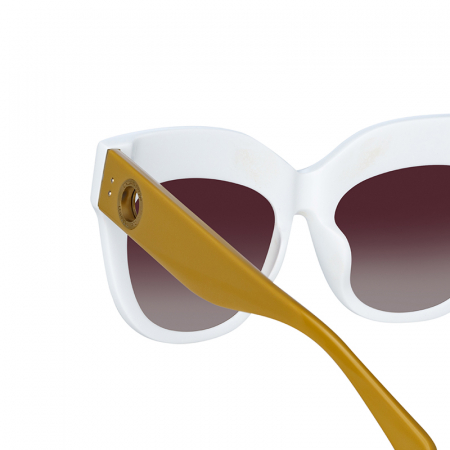 Linda Farrow Dunaway Oversized White Light Gold [3]