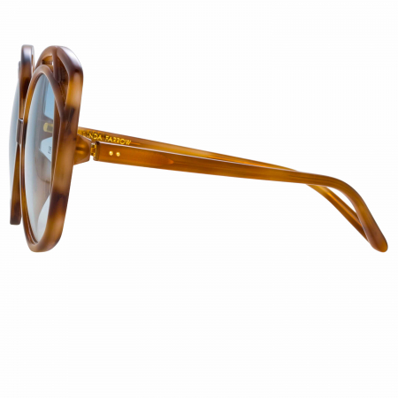 Linda Farrow Isler Sunglasses In Horn [2]