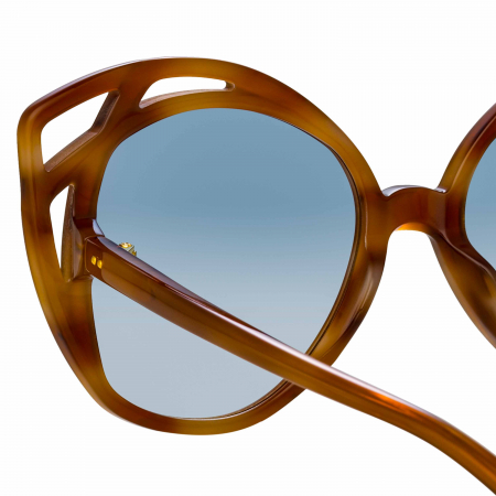 Linda Farrow Isler Sunglasses In Horn [1]