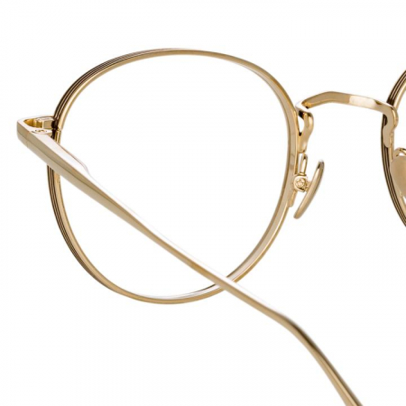 Linda Farrow Luna Oval In Light Gold [1]
