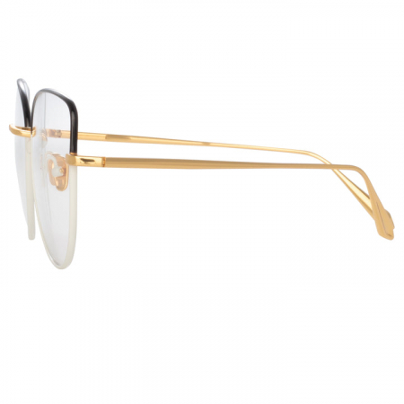 Linda Farrow Eloise Cat Eye Mocha Gold [3]