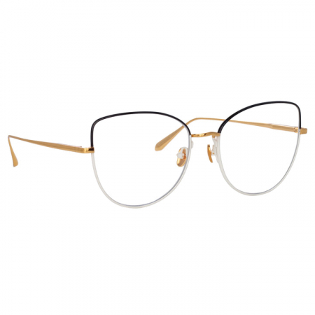 Linda Farrow Eloise Cat Eye Mocha Gold [2]
