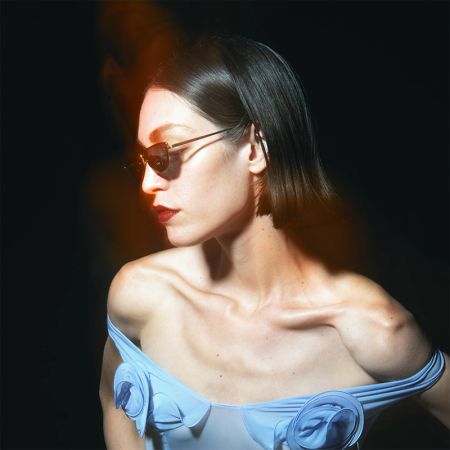 Linda Farrow LFL1513 C1 Cleo 22K gold and Grey [2]