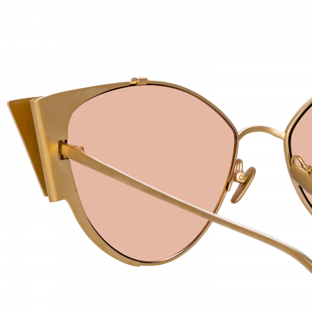 Linda Farrow Carrie Cat Eye In Light Gold [2]