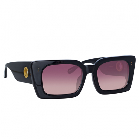 Linda Farrow Nieve Black and Fuchsia [3]