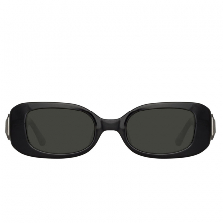 Ultimele trenduri - Linda Farrow x Nima Benati Lola in Black and Gemstone