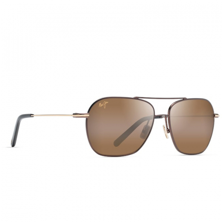 Maui Jim H877-01 HCL Mano Dark Brown with Gold Stripe [1]
