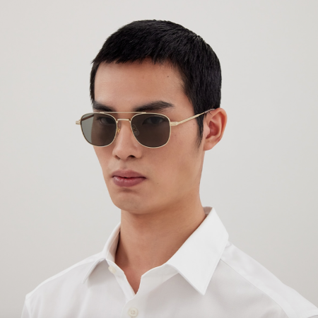 Ochelari de soare - Mont Blanc MB0363S 001 Gold Grey