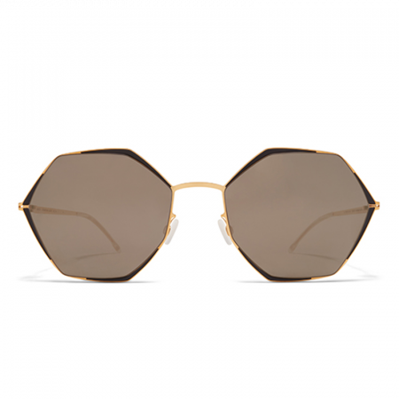 Ultimele trenduri - Mykita Alessia 167 Gold Jet Black Brilliant Grey