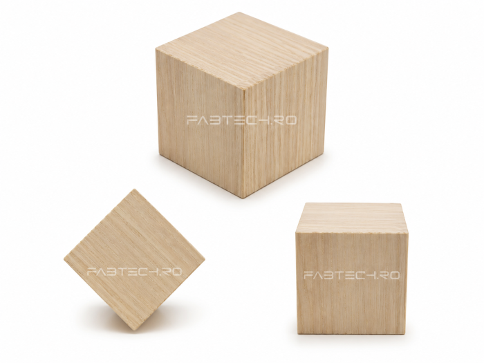 Cub lemn Frasin 60x60x60mm - pentru gravura laser [2]
