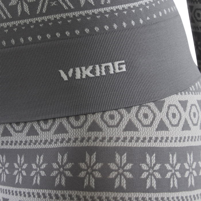 Set lenjerie termica femei VIKING HERA gri print iarna [4]