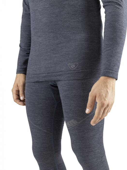 Set lenjerie termica merino barbati VIKING LAVA gri [3]