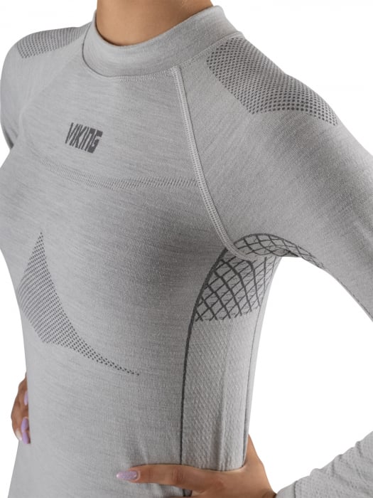 Set lenjerie termica merino femei VIKING LAVA gri deschis [3]