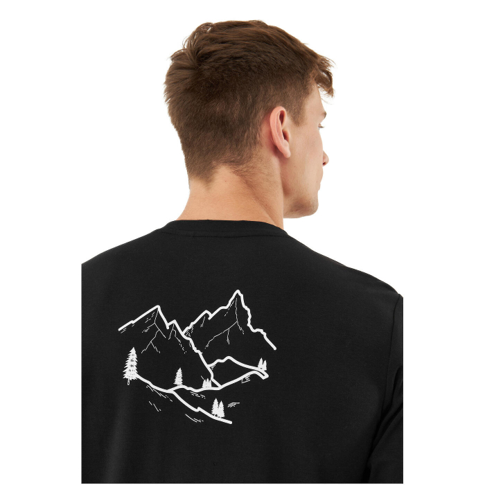 Bluza bambus/bumbac barbati VIKING ESCALANTE negru print montan [3]