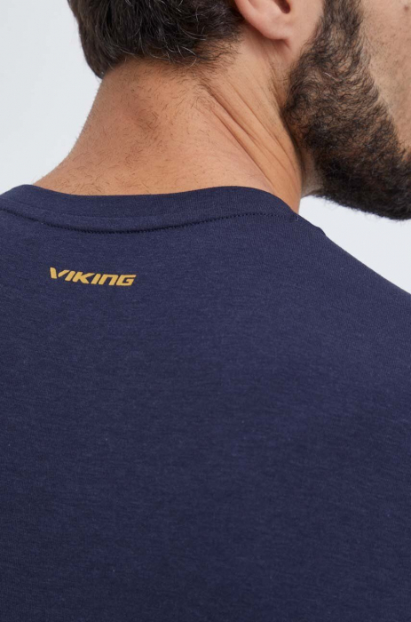 Bluza bambus/bumbac barbati VIKING ESCALANTE bleumarin print montan [4]