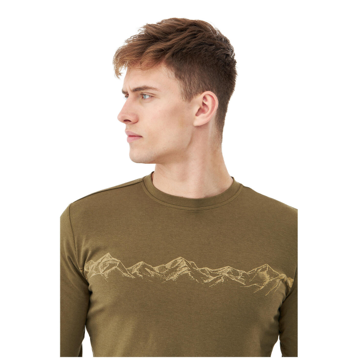 Bluza bambus/bumbac barbati VIKING ESCALANTE oliv print montan [2]