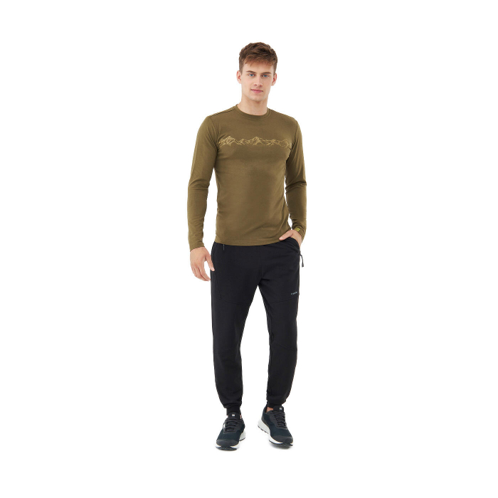 Bluza bambus/bumbac barbati VIKING ESCALANTE oliv print montan [5]