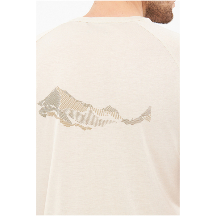 Tricou bambus barbati VIKING Likelo bej print montan [7]