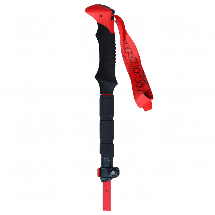 Bete trekking pliabile carbon/fibra de sticla VIKING Spider FS negru/rosu [3]