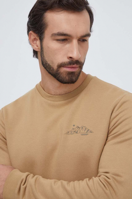 Bluza groasa bambus/bumbac barbati VIKING ESCAPE bej print montan [2]