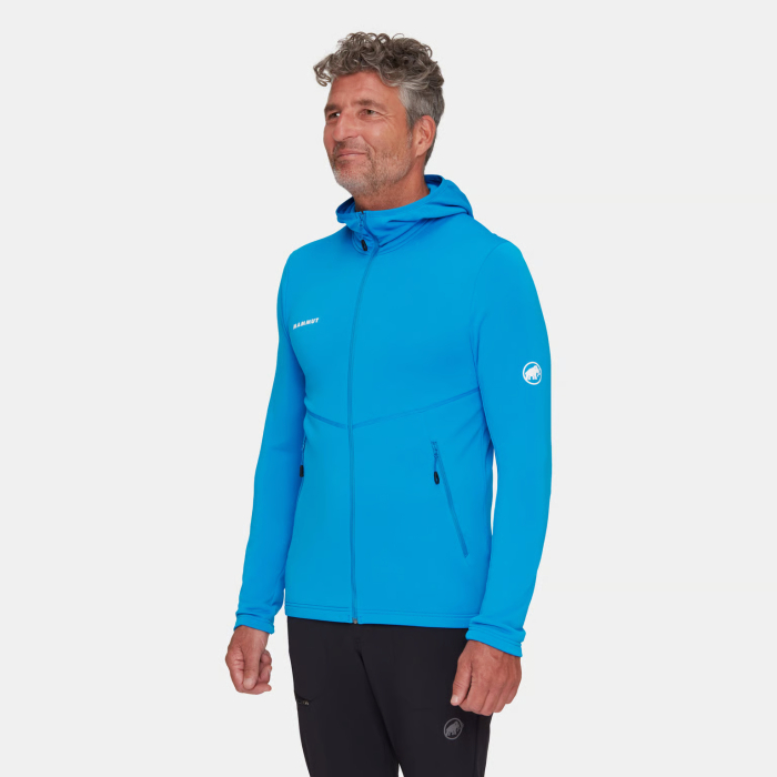 Bluza midlayer fermoar gluga fleece barbati MAMMUT Aconcagua Light ML albastru [2]