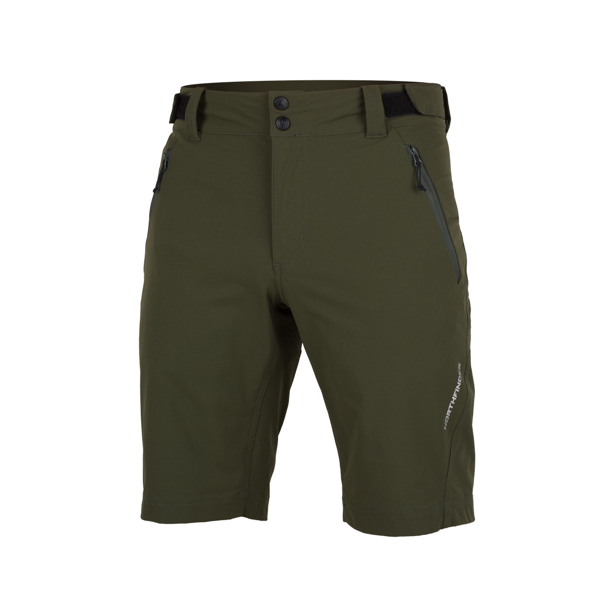 Pantaloni scurți stretch trekking barbati NORTHFINDER ALBRECHT verde inchis [1]