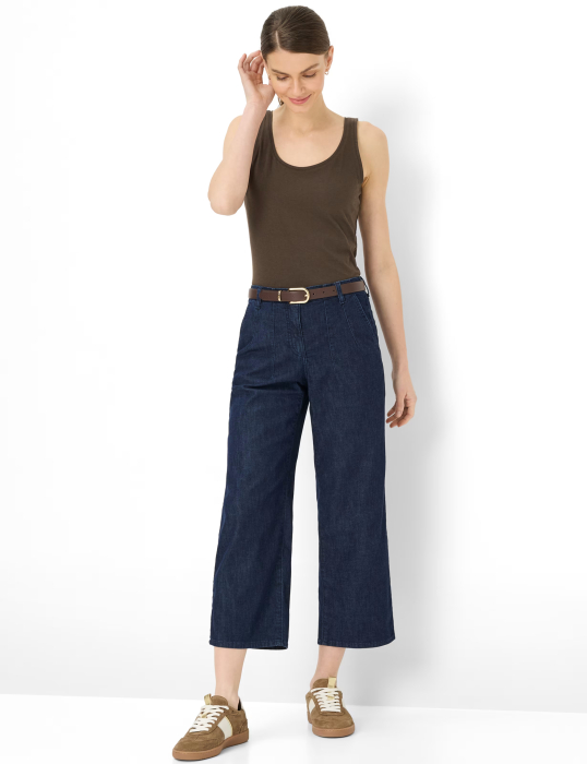 Blugi subtiri palazzo femei BRAX MAINE S bleumarin [4]