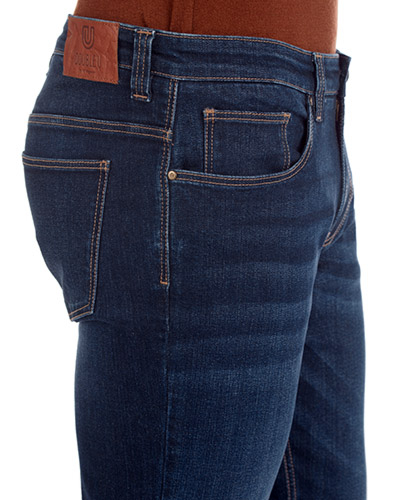 Blugi barbati W. WEGENER DoubleU No Rules 6802 bleumarin Slim Fit [3]