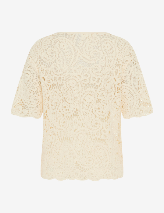 Bluza dantela bumbac femei BRAX CARA S  crem [4]