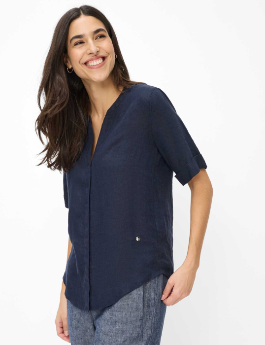 Bluza din in cu anchior femei BRAX VERI bleumarin [2]