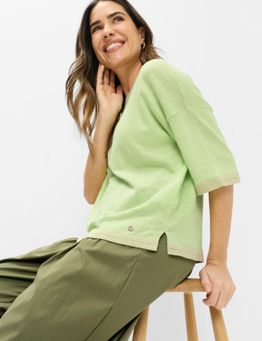 Bluza in/bumbac femei BRAX NOEMI verde deschis [6]