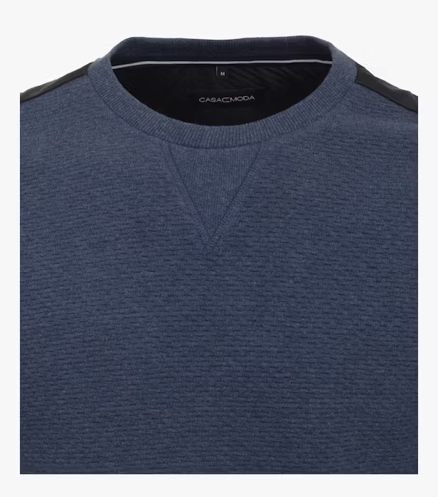 Bluza O Neck barbati CASA MODA Atlantic Spirit albastru inchis [3]