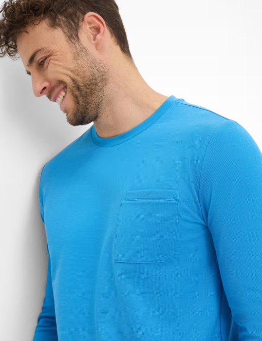 Bluza O Neck barbati BRAX TIMON BT 274648-70819300 albastru [7]