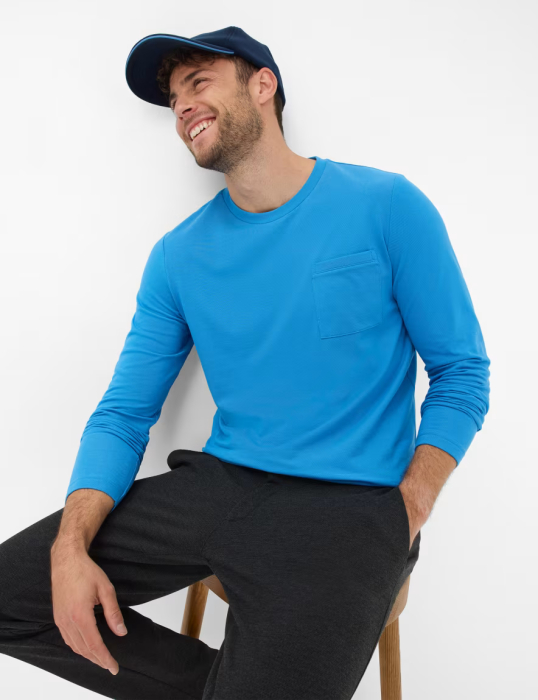 Bluza O Neck barbati BRAX TIMON BT 274648-70819300 albastru [4]