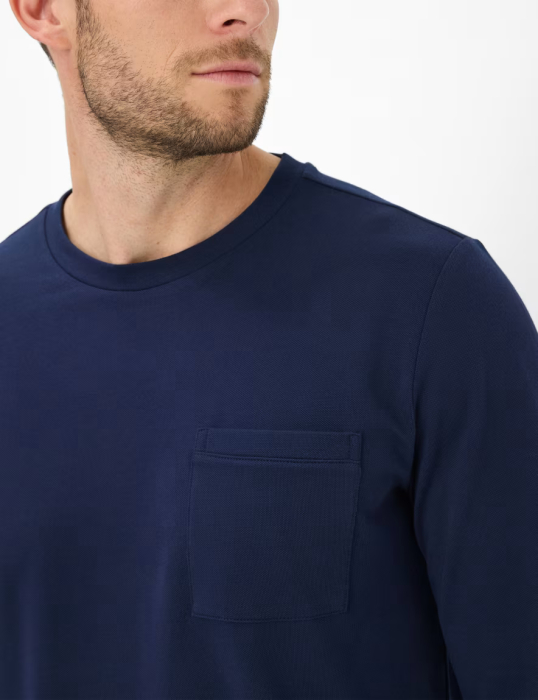 Bluza O Neck barbati BRAX TIMON BT 274648-70819300 bleumarin [7]