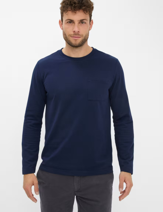 Bluza O Neck barbati BRAX TIMON BT 274648-70819300 bleumarin [3]