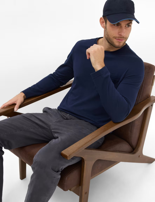 Bluza O Neck barbati BRAX TIMON BT 274648-70819300 bleumarin [6]